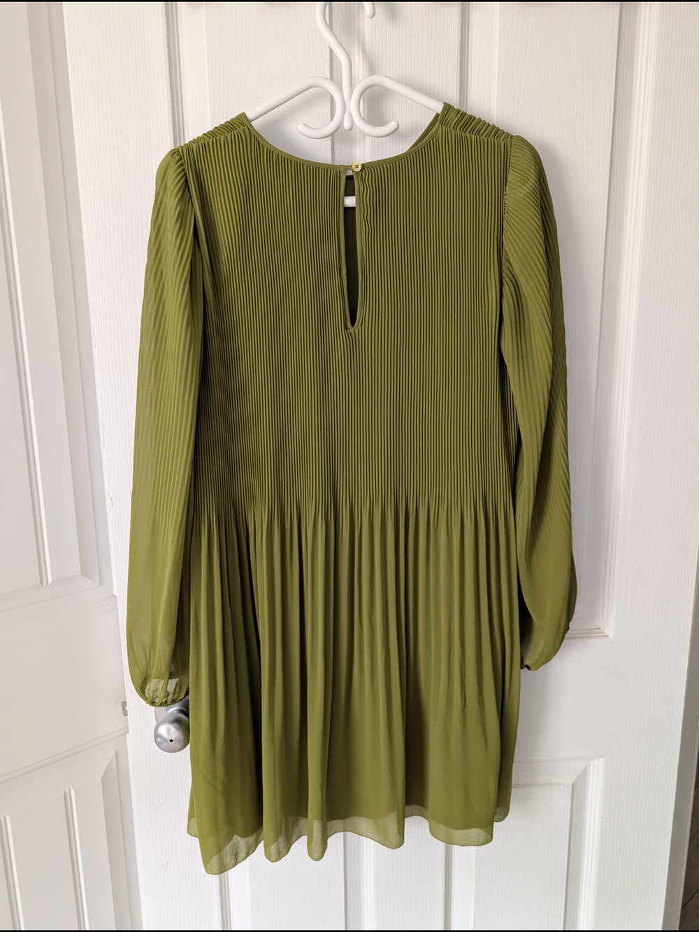 Aritzia Wilfred Daydreamer Mini Pleated Dress Succulent Green - Picture 2 of 7